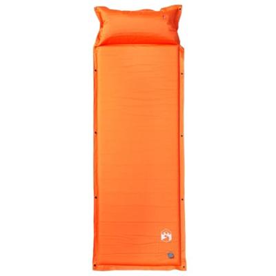 VidaXL Kampeermatras met kussen zelfopblazend 1-persoons oranje VidaXL Kampeermatras met kussen zelfopblazend 1-persoons oranje