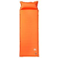 VidaXL Kampeermatras met kussen zelfopblazend 1-persoons oranje - thumbnail
