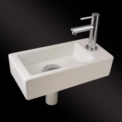 Best Design One Pack fonteinset - 36x18cm - kraan rechts - wit 3853020