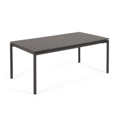Kave Home Uitschuifbare Tuintafel 'Zaltana' 180 - 240 x 100cm, kleur Mat Zwart