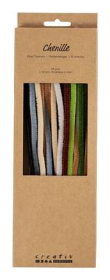 Creativ Company Chenille, l: 30 cm, dikte 6 mm, naturel, 25 stuk/ 1 doos