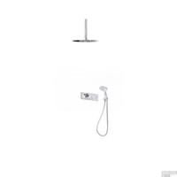 Inbouw Regendouche Push Button Set 3 Brauer ColdStart Round met Plafondarm en Regendouche 20 cm - thumbnail