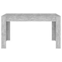 Eettafel 140x74,5x76 cm spaanplaat betongrijs - thumbnail