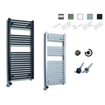 Elektrische Design Radiator Sanicare Plug & Play 111,8x60 cm Inox Look 730 Watt Met Chroom Thermostaat Links Sanicare Elektrische Design Radiator Sanicare Plug & Play 111,8x60 cm Inox Look 730 Watt Met Chroom Thermostaat Links Sanicare