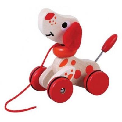 Simply for Kids Houten Trekpuppy Rood/Wit