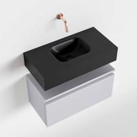 MONDIAZ ANDOR 60cm toiletmeubel cale. LEX 60cm wastafel urban midden geen kraangat - thumbnail