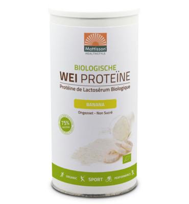 Mattisson Healthstyle Mattisson Healthstyle Wei Whey Proteine Banaan 75% Bio (450g) Mattisson Healthstyle Mattisson Healthstyle Wei Whey Proteine Banaan 75% Bio (450g)