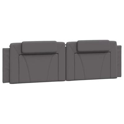 Bedframe met hoofdbord kunstleer grijs 180x200 cm