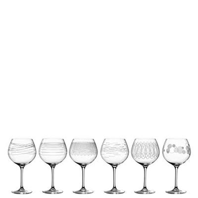 Leonardo Casella Burgundyglazen met print, per 6