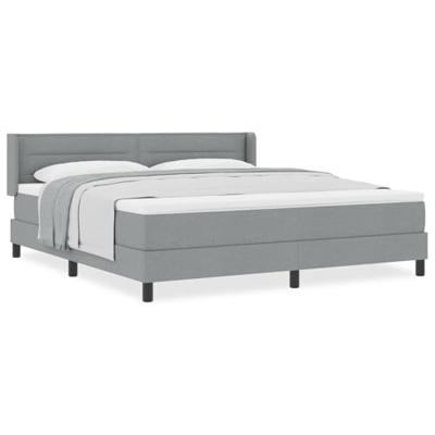 Boxspringbed met matras met matras Lichtgrijs 180 x 200 cm