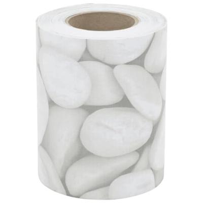 VidaXL Tuinscherm marmergrindpatroon 35x0,19 m pvc grijs