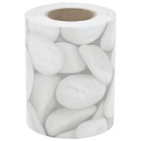 VidaXL Tuinscherm marmergrindpatroon 35x0,19 m pvc grijs - thumbnail