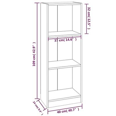 Boekenkast 40x24x109 cm bewerkt hout bruineikenkleurig Boekenkast 40x24x109 cm bewerkt hout bruineikenkleurig