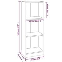 Boekenkast 40x24x109 cm bewerkt hout bruineikenkleurig - thumbnail