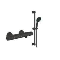 GROHE Precision Trend QuickFix Douchekraan - thermostatisch - met glijstangset - HOH 15cm - matte black (zwart) SW1126344 / SW1126516 - thumbnail