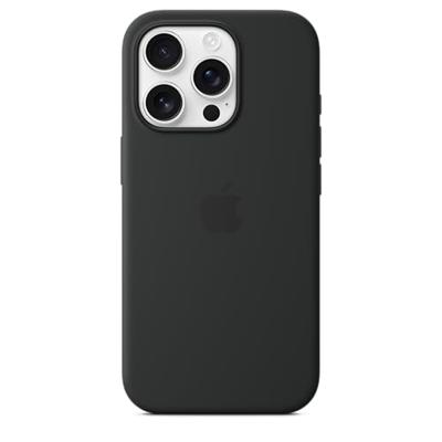Apple Silicone MagSafe Hoesje iPhone 16 Pro Zwart - thumbnail