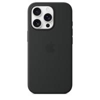 Apple Silicone Case MagSafe Silicon Case Apple iPhone 16 Pro Zwart Stootbestendig, Inductieve lading - thumbnail