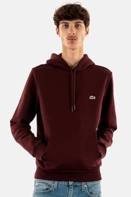 Lacoste Fleece Hoodie Heren Donkerrood - Maat XS - Kleur: Rood | Soccerfanshop