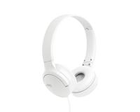 JVC HA-S33UC-W USB-C on-ear hoofdtelefoon, zachte oorkussens, opvouwbaar, met microfoon en 3-knops afstandsbediening, eenzijdige kabel, wit - thumbnail