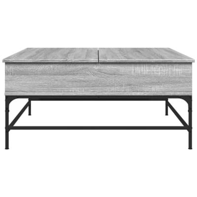 Salontafel 95x95x45 cm bewerkt hout en metaal grijs sonoma