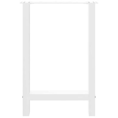 Eettafelpoten 2 st 50x(72-73) cm staal wit Eettafelpoten 2 st 50x(72-73) cm staal wit