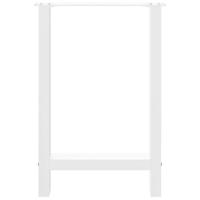 Salontafelpoten 2 st 60x(72-73) cm staal wit - thumbnail