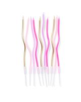HEMA Taartkaarsjes gedraaid roze 10 stuks - thumbnail