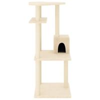 VidaXL Kattenmeubel met sisal krabpalen 123 cm crèmekleurig - thumbnail