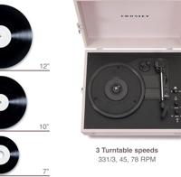 Crosley CR8017B-AM Voyager Amethyst Rose platenspeler met Bluetooth - thumbnail