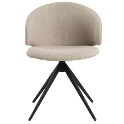 Sohome Draaibare Eetkamerstoel 'Layla' kleur Beige Sohome Draaibare Eetkamerstoel 'Layla' kleur Beige