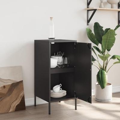 Dressoir 36x39x79 cm staal zwart