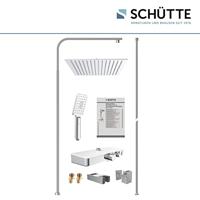 Regendouche Opbouwset Thermostatisch Schutte Ocean 3 Functies Glazen Planchet Chroom Wit Schütte - thumbnail