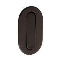 Hardbrass Deurklungel ovaal - puurzwart - thumbnail