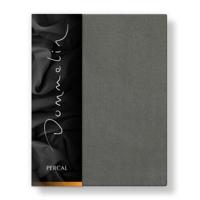 Dommelin Dommelin Split Topper Hoeslaken Uni Percal 200TC 554 Leisteengrijs 160x210/9 S90 - thumbnail