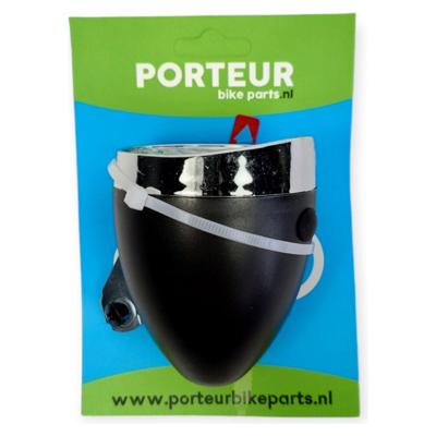 Porteur Koplamp retro zwart batterij