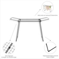 Brabantia hangon droogrek 18 meter Matt Black - thumbnail