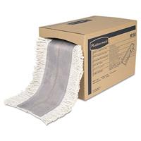 Rubbermaid Commerciële RCP M150 op lengte gesneden stofdweilen, katoen, cut-end, 5' x 40', wit - thumbnail