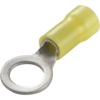 TE Connectivity 160300 Ringkabelschoen Dwarsdoorsnede (max.): 2.60 mm² Schachtdiameter: 10.5 mm Deels geïsoleerd Geel 1 stuk(s) - thumbnail