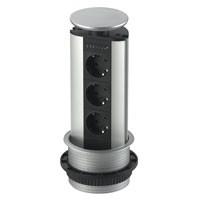 EVOline 93100001 Stekkerdoostoren 3-voudig Zwart, Zilver Randaarde stekker 1 stuk(s) - thumbnail