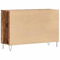 Dressoir 104x35x70 cm bewerkt hout oud houtkleurig - thumbnail