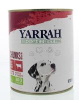 Yarrah Brokjes kip, rundvlees, brandnetel, tomaat 820 g biologisch hondenvoer, verpakking van 6 stuks (6 x 0,82 kg) - thumbnail