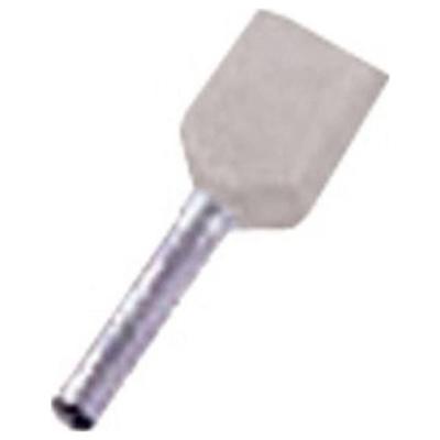 Intercable 180745 Dubbele adereindhulzen Deels geïsoleerd Grijs 1 stuk(s)