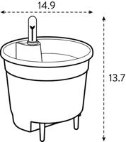 elho accessoires self-watering insert d15 h12cm Living black - thumbnail