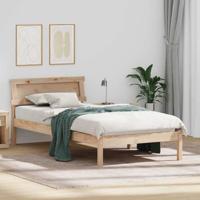 Bedframe met hoofdeinde Bruin 80 x 200 cm Massief grenenhout - thumbnail