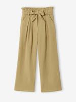 Broek van katoenen hydrofiel voor meisjes JONEN kaki - thumbnail