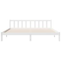 Bedframe extra lang zonder matras grenenhout wit 200x220 cm - thumbnail