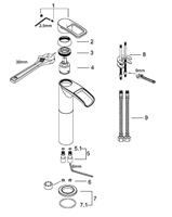 Wastafelkraan Wiesbaden Alegra Hoge Waterval Chroom - thumbnail