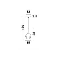 Lyora HanglampSpada enkel grijs met goud - 9426751 - thumbnail