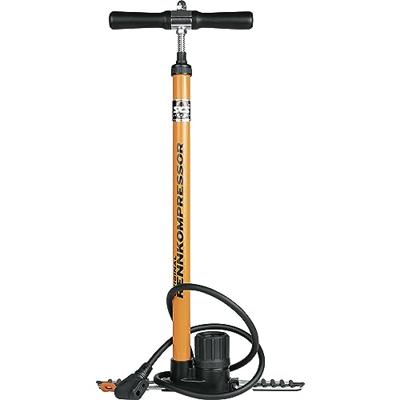 SKS vloerpomp rennkompressor multivalve 16bar zw/oranje - thumbnail