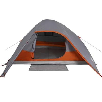 Koepeltent 4-persoons waterdicht grijs en oranje Koepeltent 4-persoons waterdicht grijs en oranje